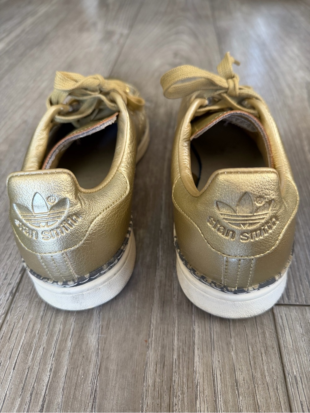adidas Stan Smith New Bold Gold Metallic Snake Womens 7.5 F34120 Sneakers - Picture 4 of 8